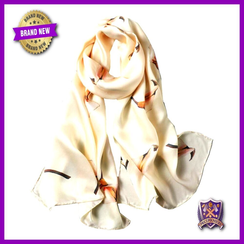 Large 100% Mulberry Silk Scarf Shawl Wrap Headscarf Oblong